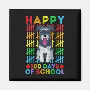 Aimant Schnauzer Dog Étudiant Joyeux 100 Jours D'École