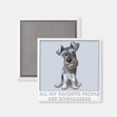 Aimant Schnauzer Favorite (Recto/Verso)