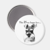 Aimant Schnauzer Happy Face (Recto/Verso)