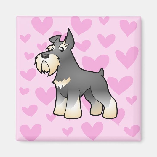 Aimant Schnauzer Love (Devant)