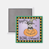 Aimant Schnauzer miniature d'Halloween (Recto/Verso)