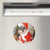 Aimant Schnauzer miniature Noël X'Mas (In Situ (Lave-vaisselle))