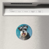 Aimant Schnauzer Miniature peinture couleur de l'eau (In Situ (Lave-vaisselle))