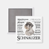 Aimant Schnauzer Traits (Recto/Verso)
