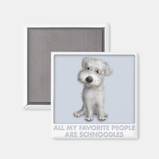 Aimant Schnoodle (blanc) favori (Recto/Verso)