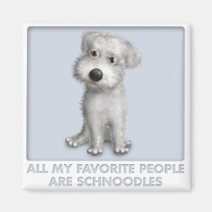 Aimant Schnoodle (blanc) favori