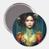 Aimant Sci-Fi Imaginaire d'oursin arc-en-ciel (Recto/Verso)