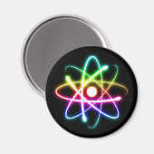 Aimant Science de l'Atomique brillante colorée (Recto/Verso)