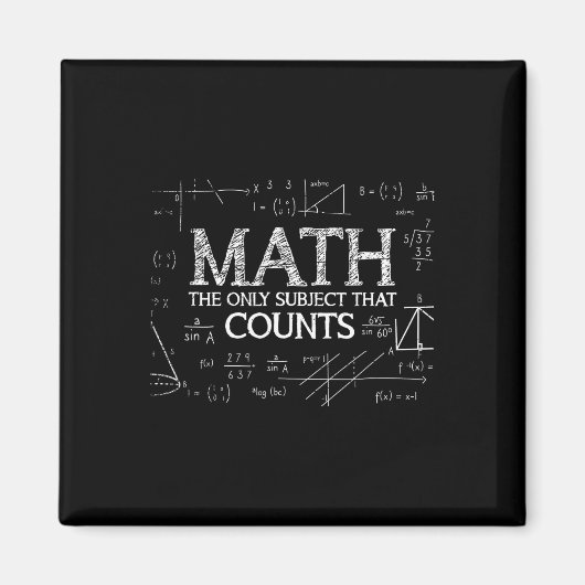 Aimant Science Drôle Nerd Math Le Seul Sujet Qui Peut (Devant)