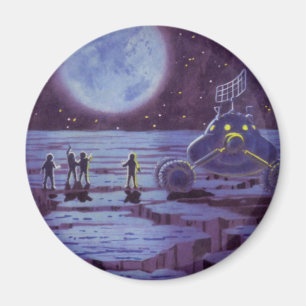 Aimant Science-fiction vintage Aliens de Earth Rover sur