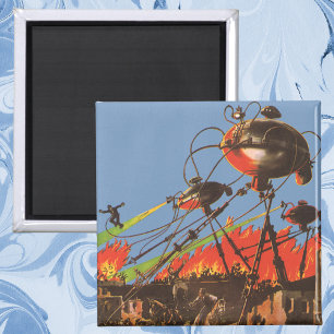 Aimant Science-fiction vintage HG Wells War of the Worlds