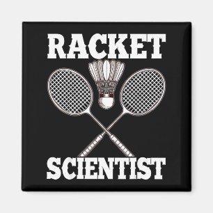 Aimant Scientifique de raquette drôle de badminton