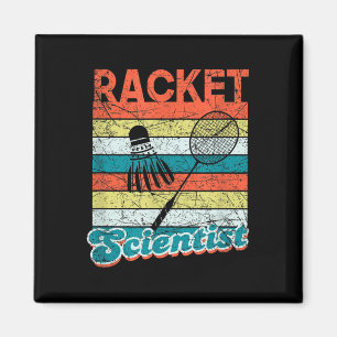 Aimant Scientifique de raquette Funny Joueur de badminton