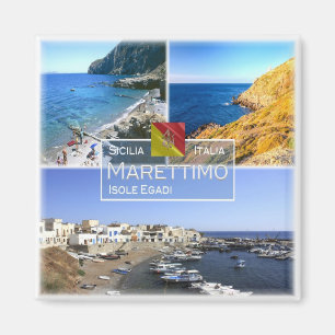 Aimant SCL008 MARETTIMO ISLAND - Mosaïque - Sicile - Réfr