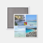 Aimant SCL023 SAN VITO LO CAPO - Mosaïque - Sicile - Réfr (Recto/Verso)
