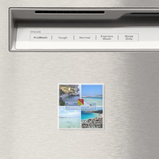 Aimant SCL023 SAN VITO LO CAPO - Mosaïque - Sicile - Réfr (In Situ (Lave-vaisselle))