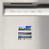 Aimant SCL052 SICILY I Love - Mosaïque - Italie - Frigo (In Situ (Lave-vaisselle))