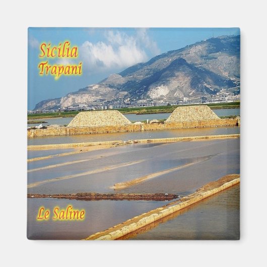 Aimant SCL058 TRAPANI - Le Saline - Sicile - Réfrigérateu (Devant)