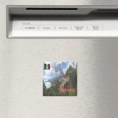 Aimant SCL066 TAORMINA, Vue aérienne, Sicile, Réfrigérate (In Situ (Lave-vaisselle))