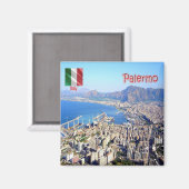 Aimant SCL074 PALERMO, Sicile, Italie, Frigo (Recto/Verso)