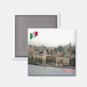 Aimant SCL078 MESSINA Cityscape, Sicile, Italie, Frigo (Recto/Verso)