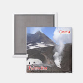 Aimant SCL089 CATANIE, ETNA, Sicile, Italie, Frigo (Recto/Verso)