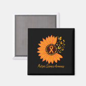 Aimant Sclérose Sensibilisation Fleur de ruban Ms Butfly (Recto/Verso)