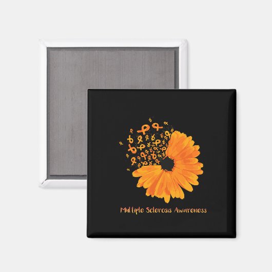 Aimant Sclérose Sensibilisation Fleur de ruban Ms Hope Fi (Recto/Verso)