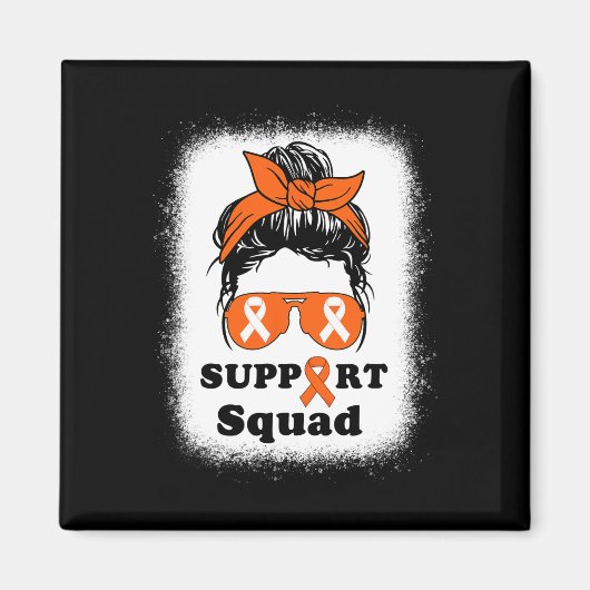 Aimant Sclérose Sensibilisation Messy Bun Support Squad M (Devant)