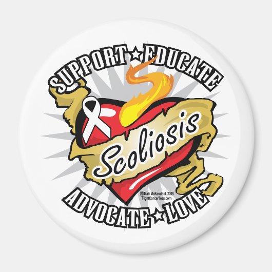 Aimant Scoliose Coeur classique (Devant)