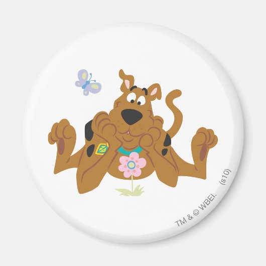 Aimant Scooby-Doo Admirant Fleur (Devant)