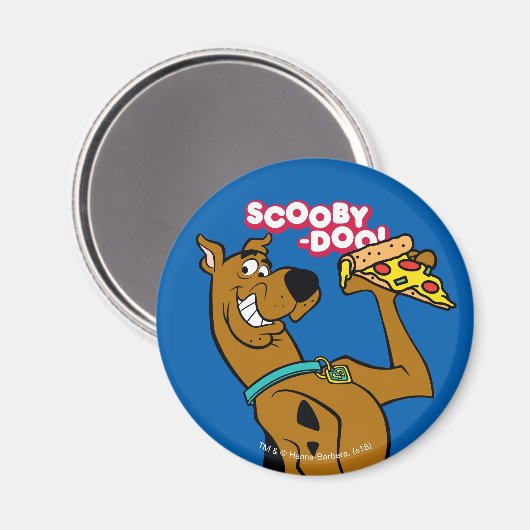 Aimant Scooby Doo Avec Pizza Slice (Recto/Verso)