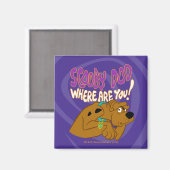 Aimant Scooby-Doo effrayé (Recto/Verso)