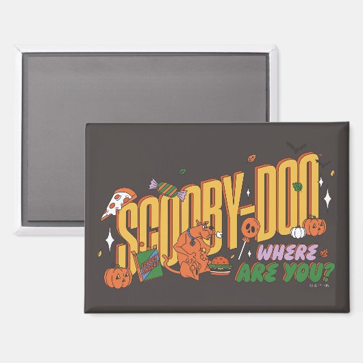 Aimant Scooby-Doo Halloween Snack Logo (Recto/Verso)