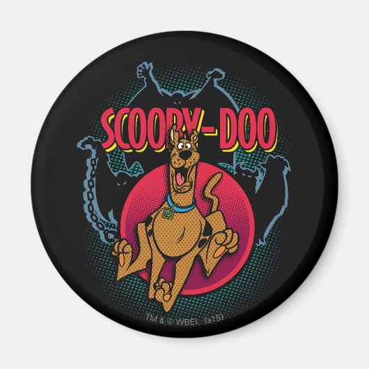 Aimant Scooby-Doo Running From Ghosts Graphic (Devant)