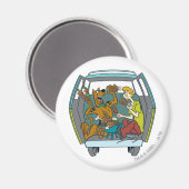 Aimant Scooby Doo & Shaggy Dans La Machine Mystérieuse (Recto/Verso)