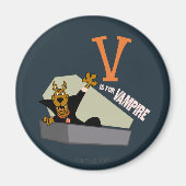 Aimant Scooby-Doo | V est pour Vampire (Devant)