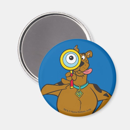 Aimant Scooby-Doo With Magnifying Glass (Recto/Verso)