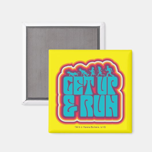 Aimant Scooby et le graphique "Get Up & Run" (Recto/Verso)