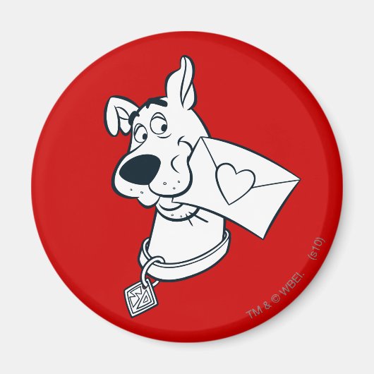 Aimant Scooby Valentine's Day (Devant)