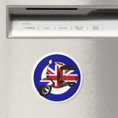 Aimant scooter britannique mod sur la cible (In Situ (Lave-vaisselle))