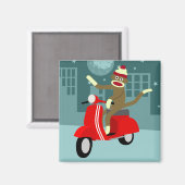 Aimant Scooter de singe de choc (Recto/Verso)