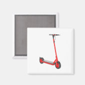 Aimant scooter électrique rouge (Recto/Verso)