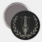 Aimant Scooter et laurier Metallic Silver (Recto/Verso)