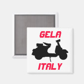 Aimant Scooter, Gela, Italie (Recto/Verso)