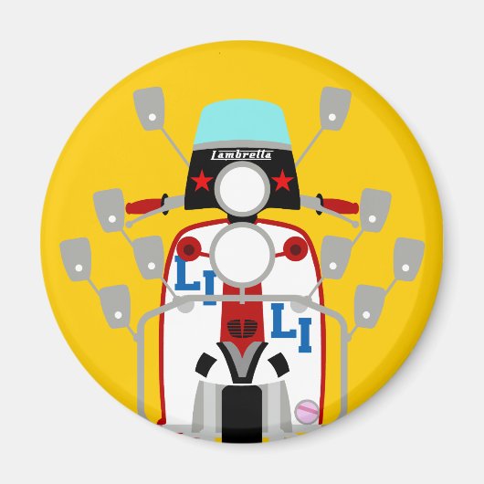 Aimant Scooter pop art Mod Brit (Devant)