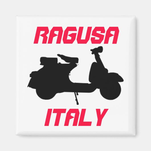 Aimant Scooter, Ragusa, Italie (Devant)