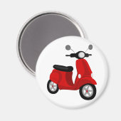 Aimant Scooter rouge (Recto/Verso)