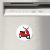 Aimant Scooter rouge (In Situ (Lave-vaisselle))