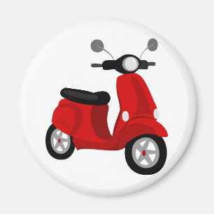 Aimant Scooter rouge